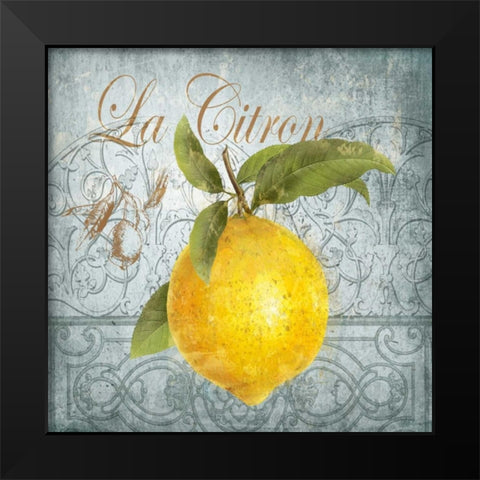 La Citron Black Modern Wood Framed Art Print by Knutsen, Conrad