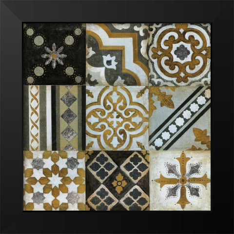 Midcentury Modern Black Modern Wood Framed Art Print by Tava Studios