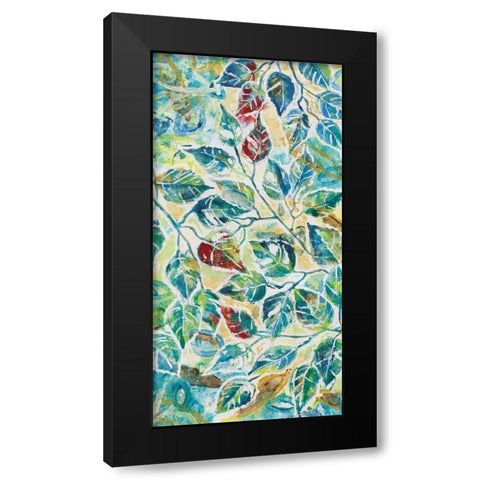 Leaf Montage I Black Modern Wood Framed Art Print with Double Matting by Donovan, Maria