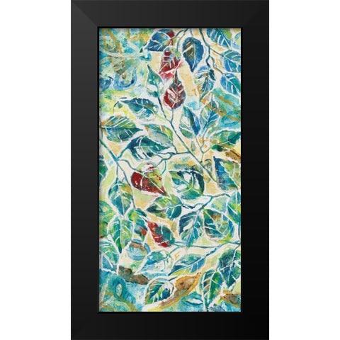 Leaf Montage I Black Modern Wood Framed Art Print by Donovan, Maria