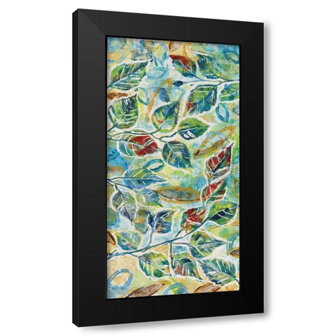 Leaf Montage II Black Modern Wood Framed Art Print by Donovan, Maria