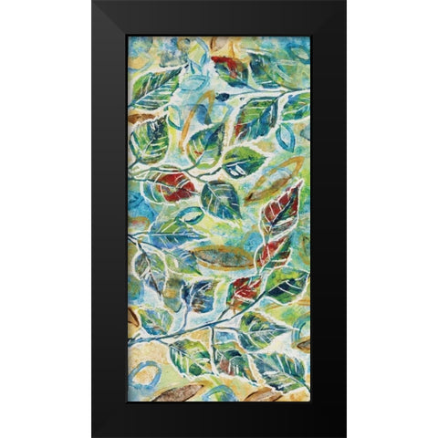 Leaf Montage II Black Modern Wood Framed Art Print by Donovan, Maria
