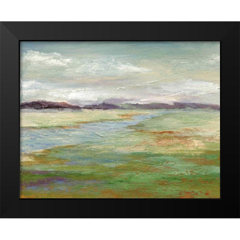 Meadow Stream II Black Modern Wood Framed Art Print by Nan