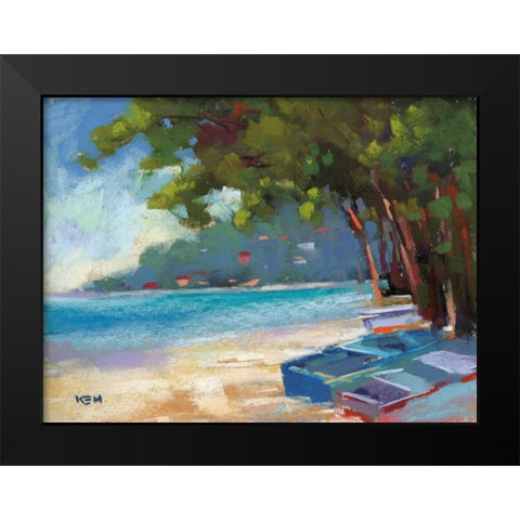 Beachside Black Modern Wood Framed Art Print by Margulis, Karen