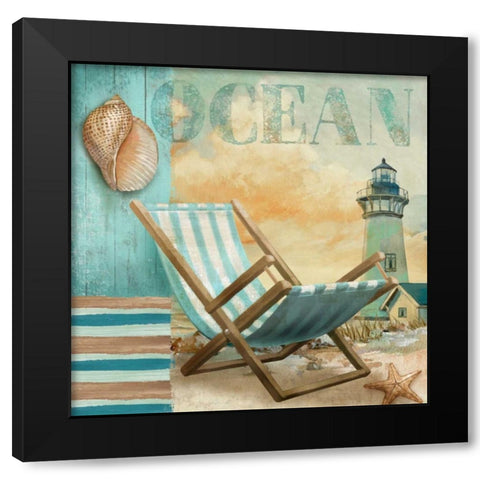 Ocean Black Modern Wood Framed Art Print by Knutsen, Conrad