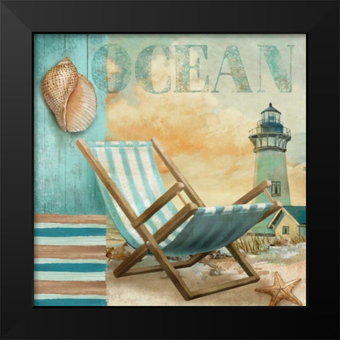 Ocean Black Modern Wood Framed Art Print by Knutsen, Conrad