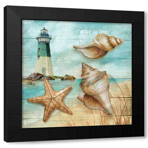 Shore Black Modern Wood Framed Art Print by Knutsen, Conrad