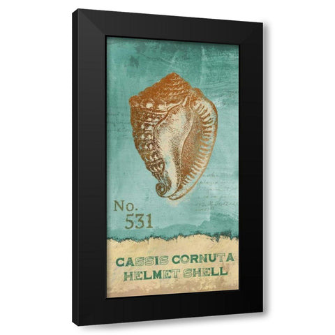 Helmet Shell Black Modern Wood Framed Art Print with Double Matting by Knutsen, Conrad