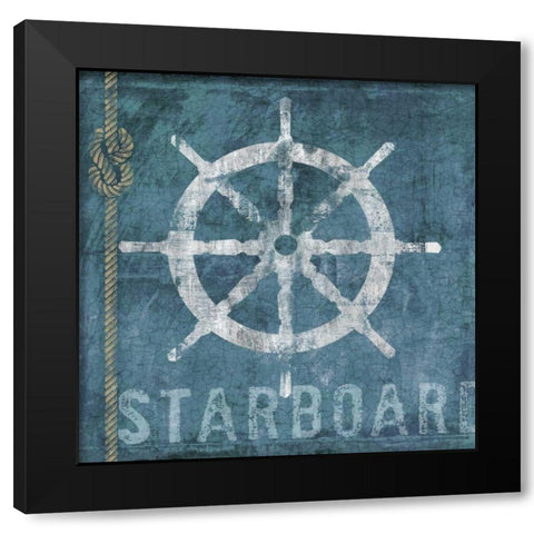Starboard Black Modern Wood Framed Art Print by Knutsen, Conrad