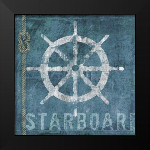 Starboard Black Modern Wood Framed Art Print by Knutsen, Conrad