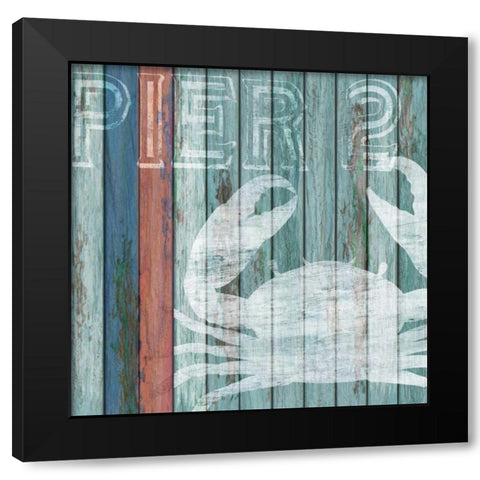 Pier 2 Black Modern Wood Framed Art Print by Knutsen, Conrad