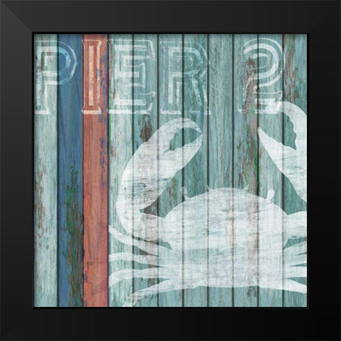 Pier 2 Black Modern Wood Framed Art Print by Knutsen, Conrad