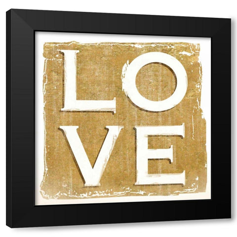 Love Black Modern Wood Framed Art Print with Double Matting by Donovan, Kelly