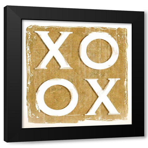 Hugs and Kisses Black Modern Wood Framed Art Print with Double Matting by Donovan, Kelly