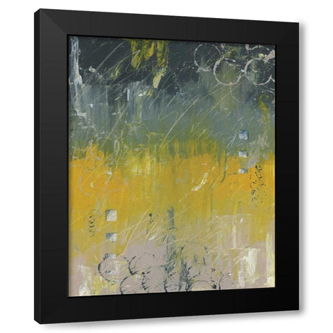 Yellow Abstract I Black Modern Wood Framed Art Print by Coopersmith, Justin