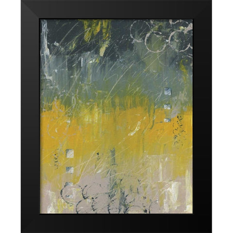 Yellow Abstract I Black Modern Wood Framed Art Print by Coopersmith, Justin