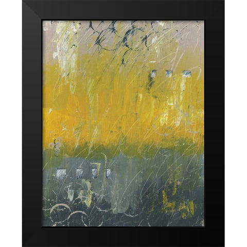 Yellow Abstract II Black Modern Wood Framed Art Print by Coopersmith, Justin