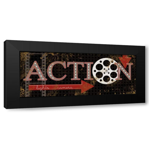 Action Black Modern Wood Framed Art Print with Double Matting by Robinson, Carol
