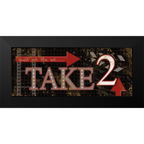 Take 2 Black Modern Wood Framed Art Print by Robinson, Carol