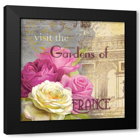 Paris in the Spring II Black Modern Wood Framed Art Print with Double Matting by Robinson, Carol