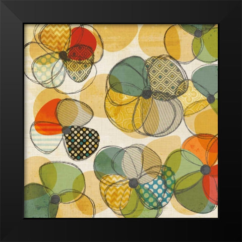 Sketchbook Pansy I Black Modern Wood Framed Art Print by Craven, Katrina