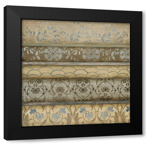 Decorato Black Modern Wood Framed Art Print by Tava Studios