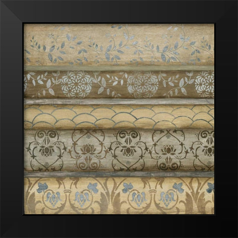Decorato Black Modern Wood Framed Art Print by Tava Studios