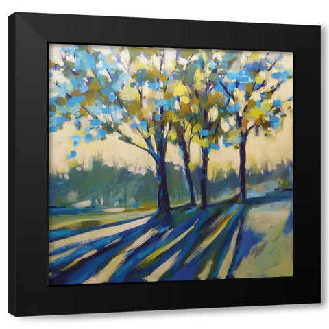 Long Shadows Black Modern Wood Framed Art Print by Margulis, Karen