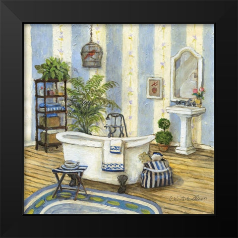 Guest Ready I Black Modern Wood Framed Art Print by Olson, Charlene