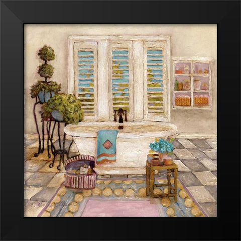 Sunny Day Bath I Black Modern Wood Framed Art Print by Olson, Charlene