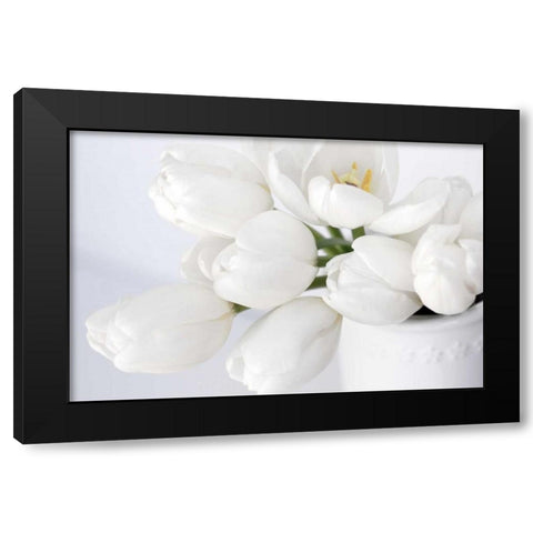 Elegant in White Black Modern Wood Framed Art Print with Double Matting by Naugle, Karen