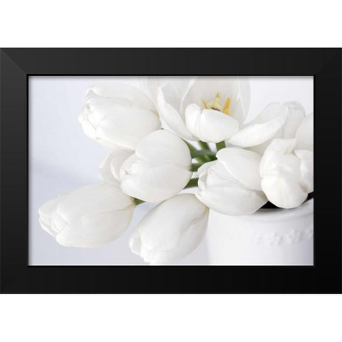 Elegant in White Black Modern Wood Framed Art Print by Naugle, Karen