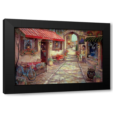 Bar du Marche Black Modern Wood Framed Art Print by Manning, Ruane