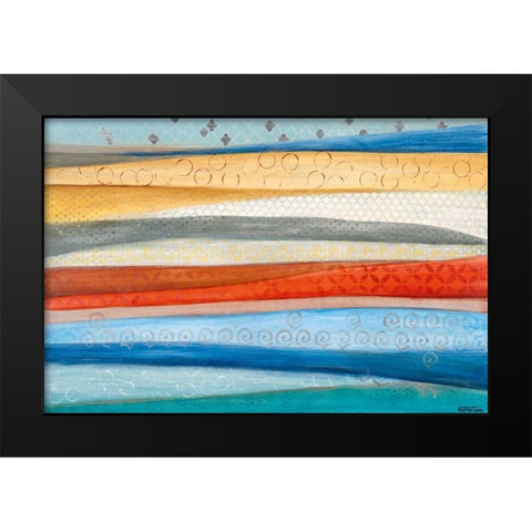 Layers of the Earth Black Modern Wood Framed Art Print by Tava Studios