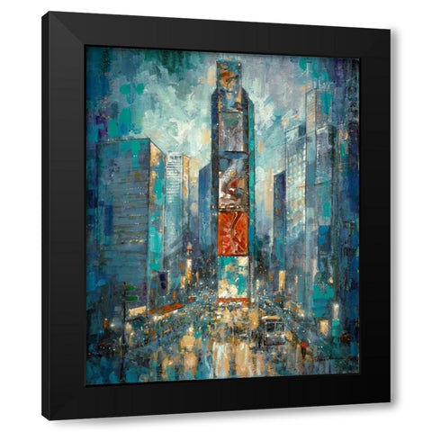 City of Lights Black Modern Wood Framed Art Print by Manning, Ruane