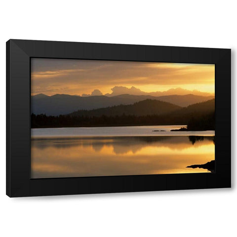 Sunset at Rainbow Lake Black Modern Wood Framed Art Print with Double Matting by Delimont, Danita