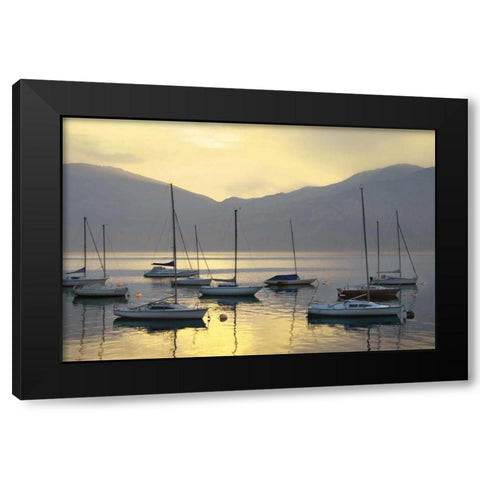 Lago di Garda Black Modern Wood Framed Art Print with Double Matting by Delimont, Danita