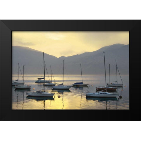 Lago di Garda Black Modern Wood Framed Art Print by Delimont, Danita