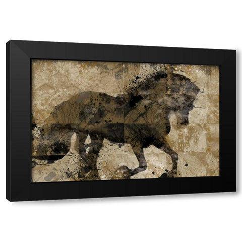 Midnight Stallion Black Modern Wood Framed Art Print by Robinson, Carol