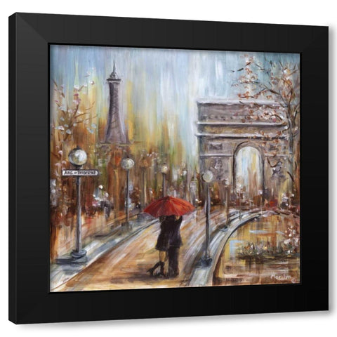 Embrace by the Arc Black Modern Wood Framed Art Print by Dunlap, Marilyn