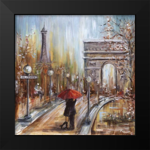 Embrace by the Arc Black Modern Wood Framed Art Print by Dunlap, Marilyn