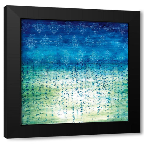 Mirage Black Modern Wood Framed Art Print by Tava Studios