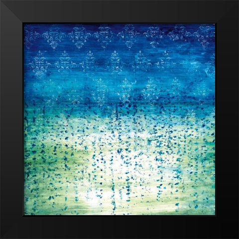 Mirage Black Modern Wood Framed Art Print by Tava Studios