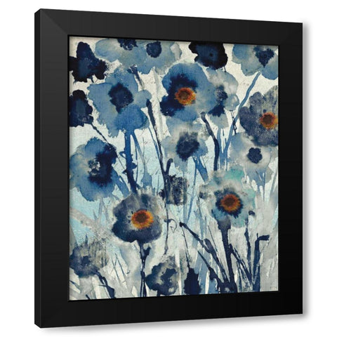 Forget Me Not I Black Modern Wood Framed Art Print with Double Matting by Jill, Susan