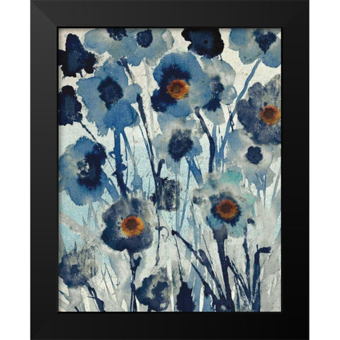 Forget Me Not I Black Modern Wood Framed Art Print by Jill, Susan