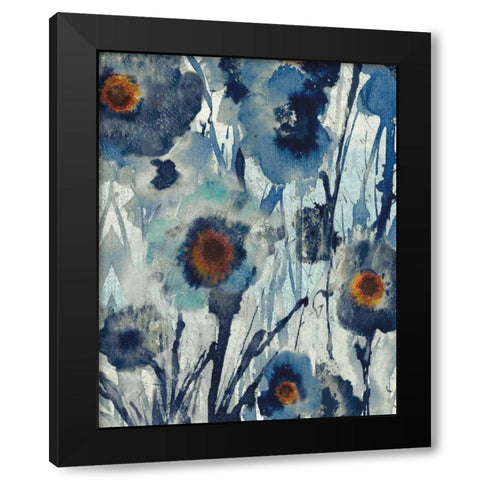 Forget Me Not II Black Modern Wood Framed Art Print with Double Matting by Jill, Susan