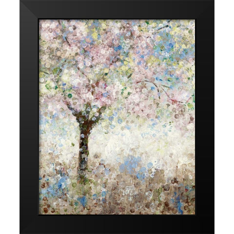 Cherry Blossoms I Black Modern Wood Framed Art Print by Craven, Katrina