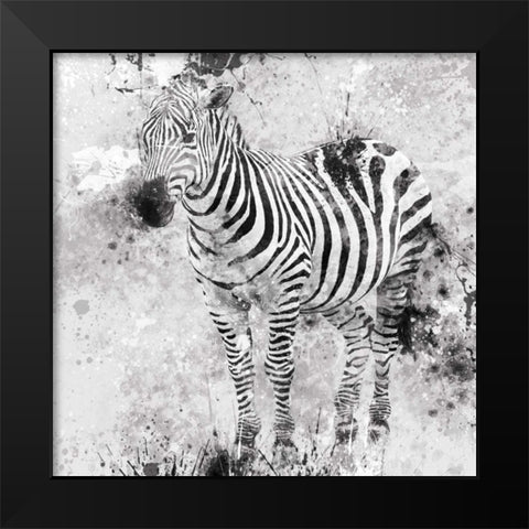 Zebra I Black Modern Wood Framed Art Print by Robinson, Carol