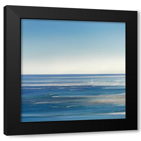Blue Mood Black Modern Wood Framed Art Print with Double Matting by Jackson, Susan