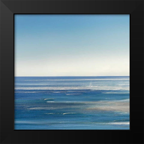 Blue Mood Black Modern Wood Framed Art Print by Jackson, Susan